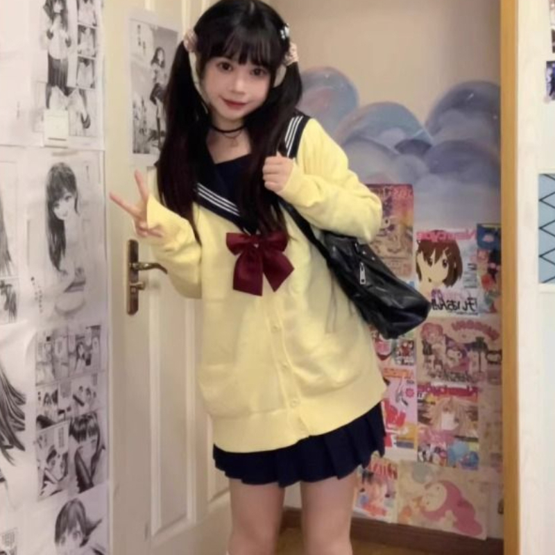 Yellow Winter Clothing - Желтый вязаный кардиган-пальто женский осенне-зимний, вязаный