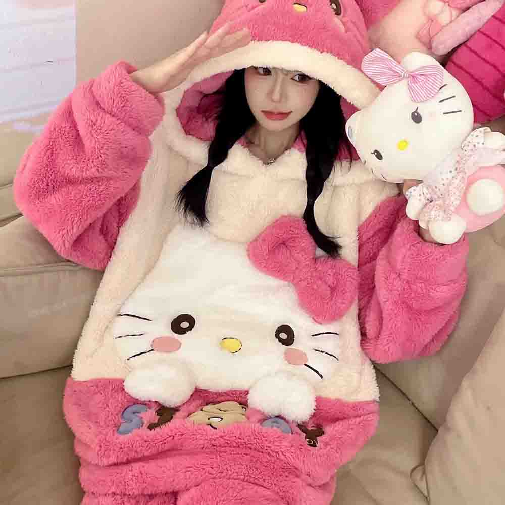 Winter Clothing Girls - Женский комплект пижамы Hello Kitty и