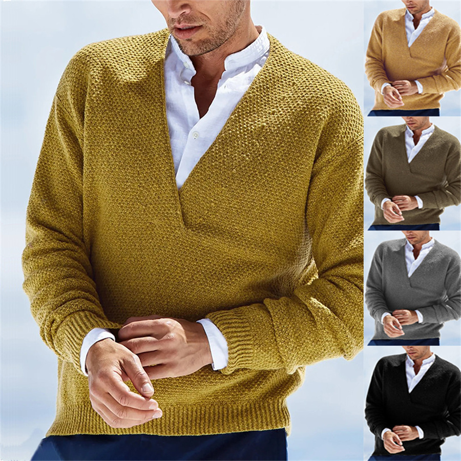 Yellow Winter Clothing - Осенне-зимние мужские свитера, вязаные пуловеры с