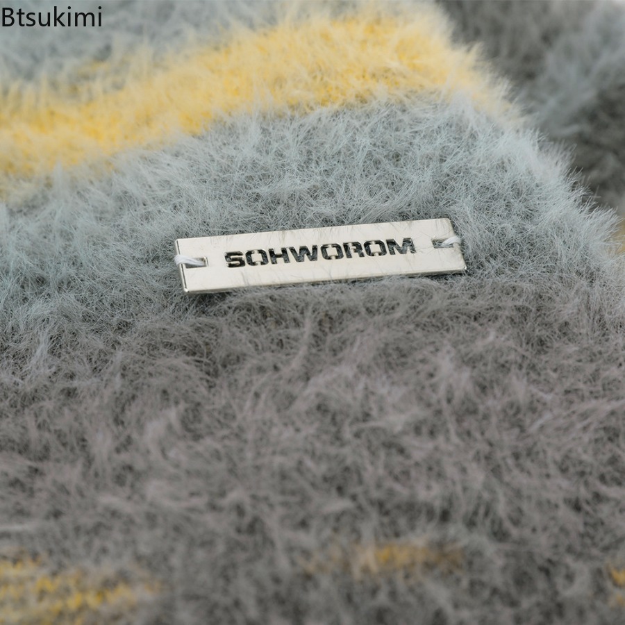 Мужской утолщенный вязаный кар – обзор и цена Yellow Winter Clothing